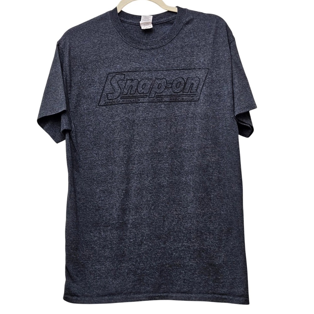 Snap On Tools Graphic T Shirt Men's Charcoal Gray Short Sleeve Gildan Size M‎